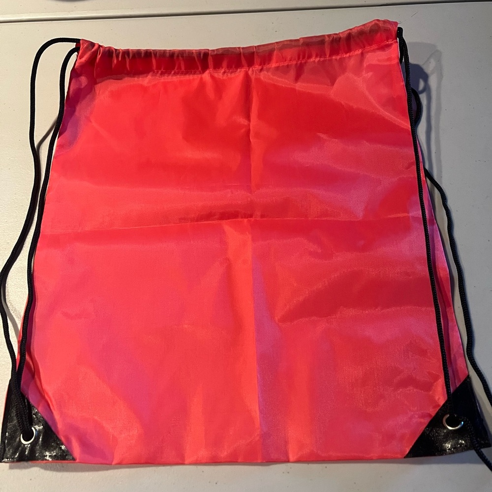 Vibrant Pink Drawstring Backpack for men or woman